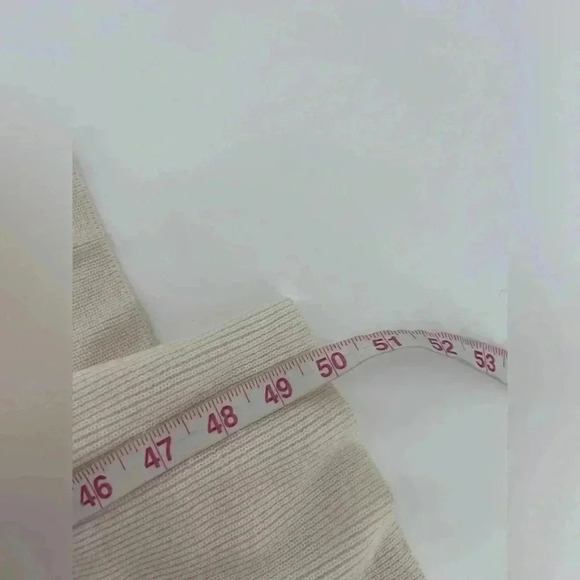 NWT LE17SEPTEMBRE Wool Neck Tie Knit Maxi Sweater Vest Pockets in Ivory Sz FR 38 - Picture 10 of 10